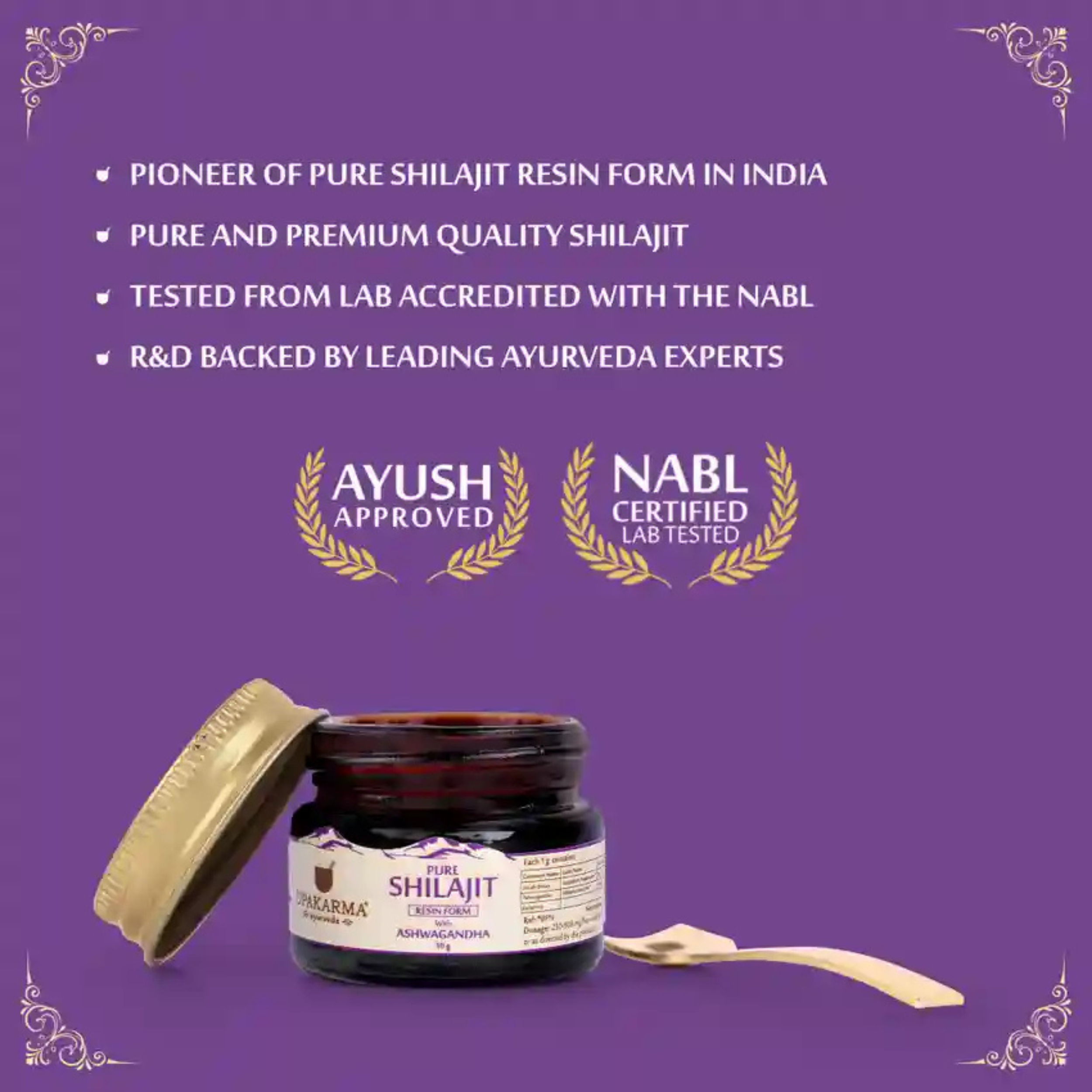 UPAKARMA Shilajit with Ashwagandha Resin (20g) – Natural Energy, Stress Relief & Vitality Booster - Image 3